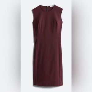 Elegant OF / MERCER Sleeveless Deep Wine Burgundy Fitted Dress size 6